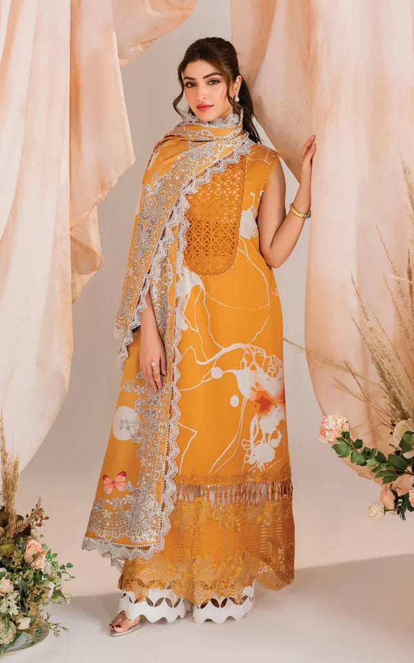Embroidered 3PC Unstitched Lawn Suit