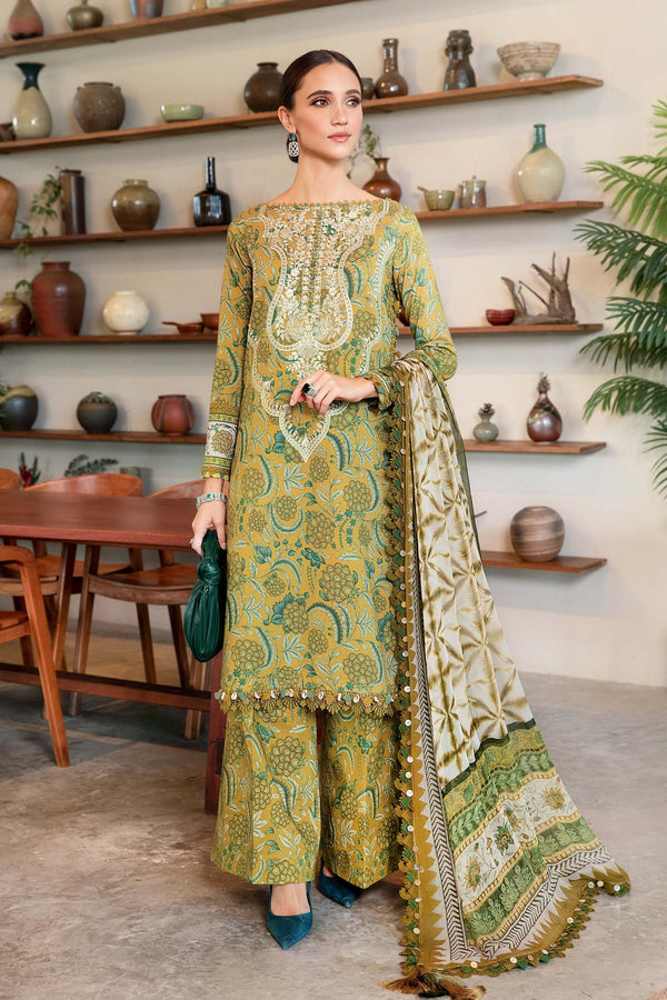Maria B-Premium Embroidered Lawn 3-Piece Unstitched Suit